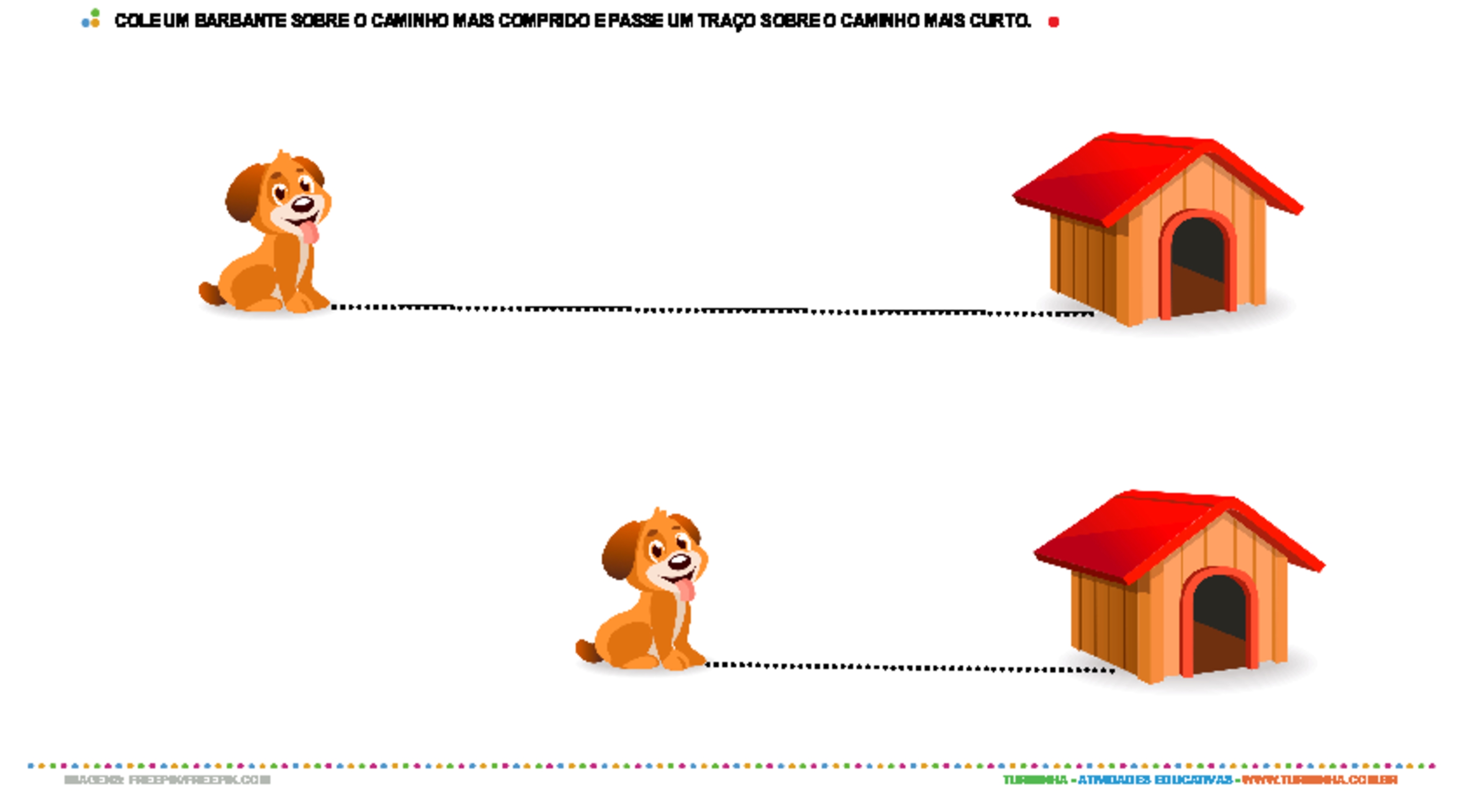 Curto ou Comprido - atividade educativa para Creche (0 a 3 anos)