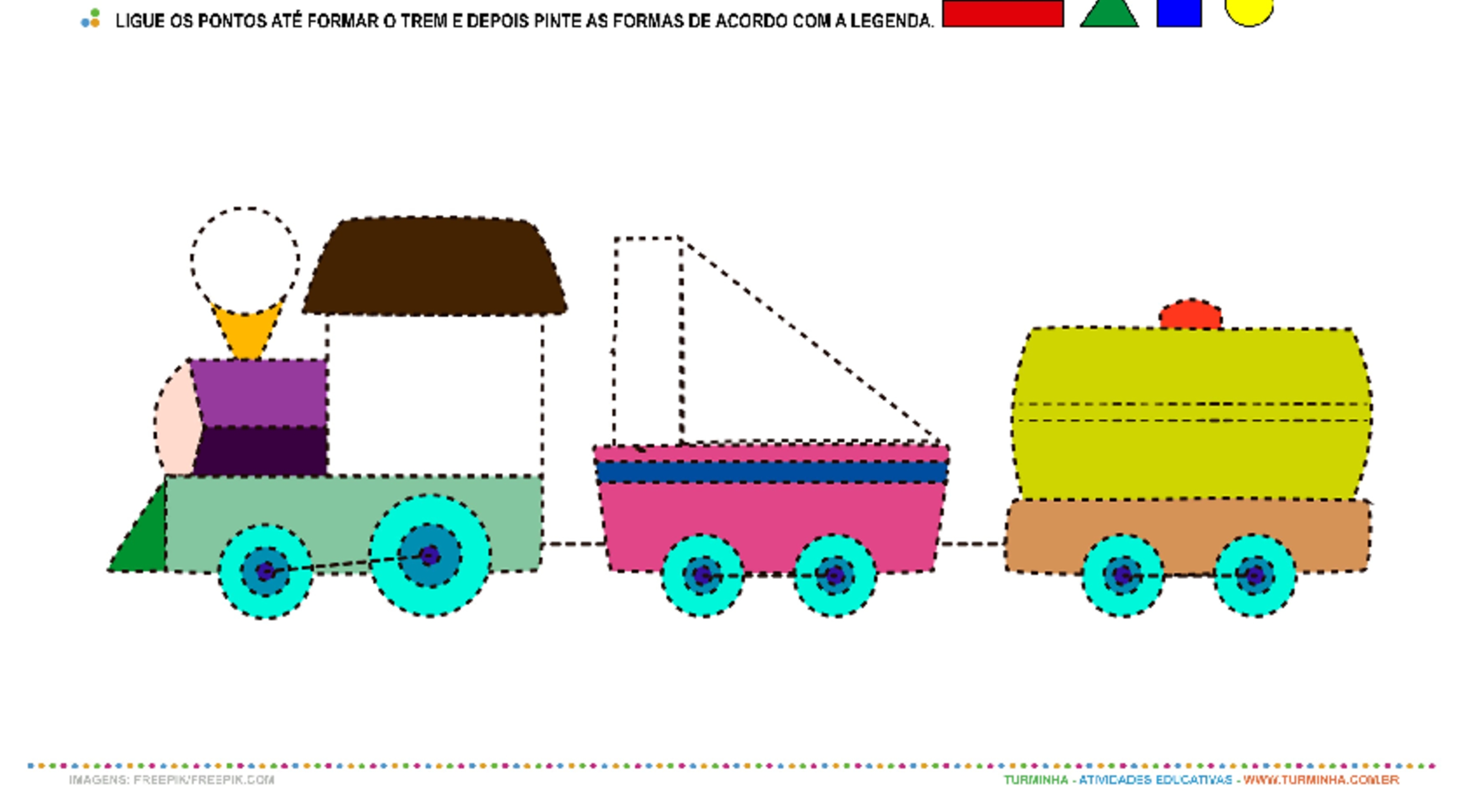 Meio de Transporte - O Trem - atividade educativa para Pré-Escola (4 e 5 anos)