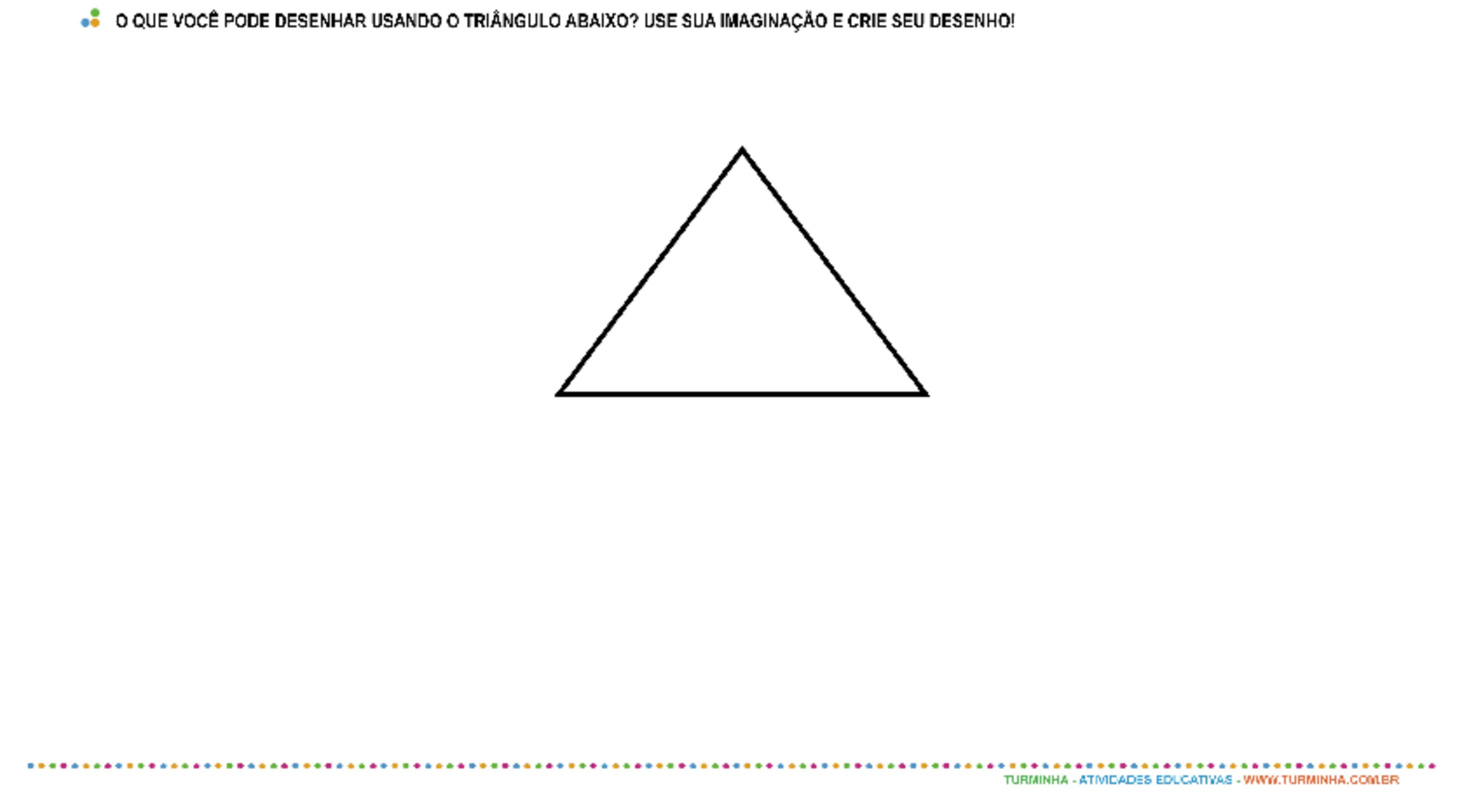 Formas Geométricas - Triângulo - atividade educativa para Pré-Escola (4 e 5 anos)