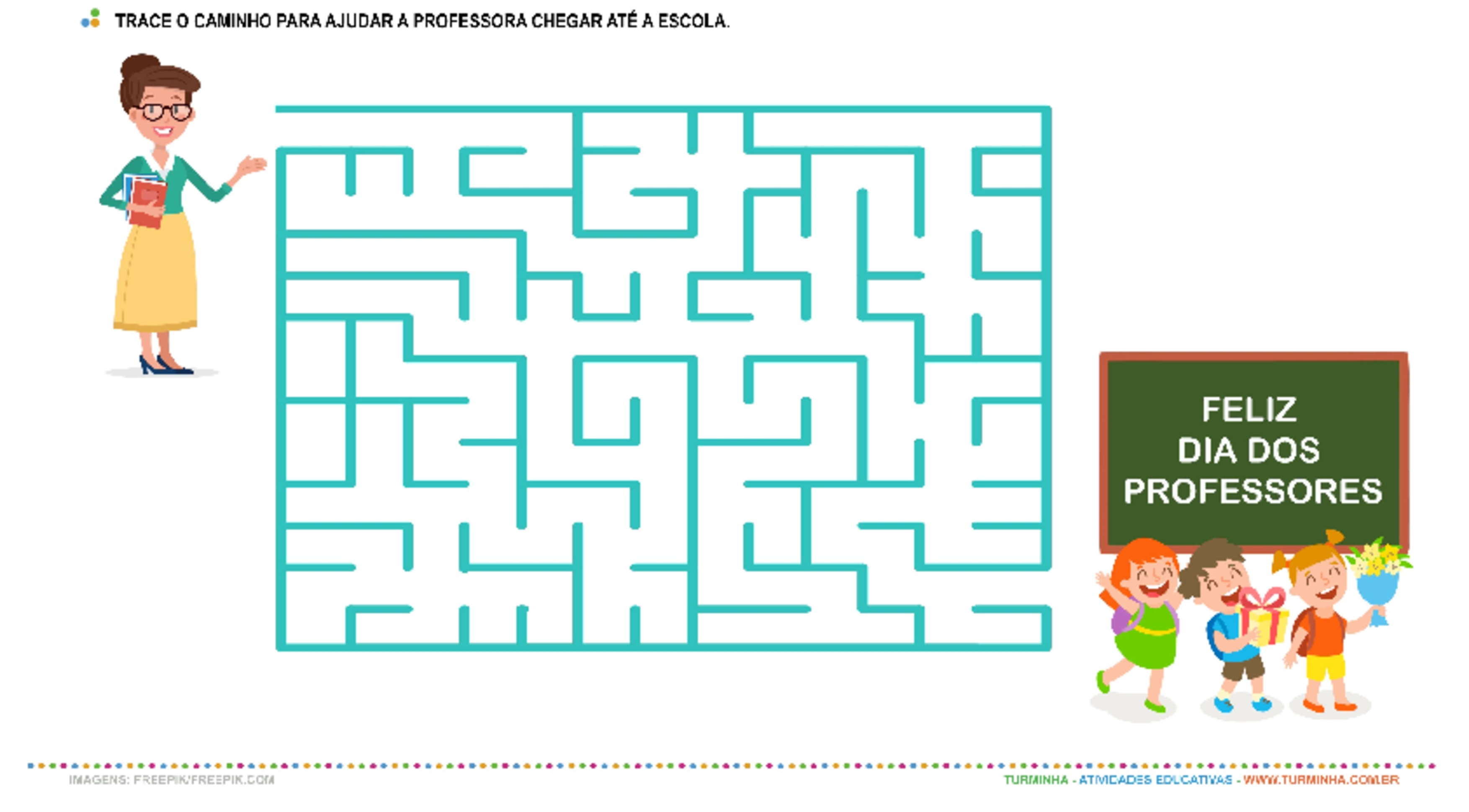 Sugestão de atividades e mensagem de volta às aulas - labirinto