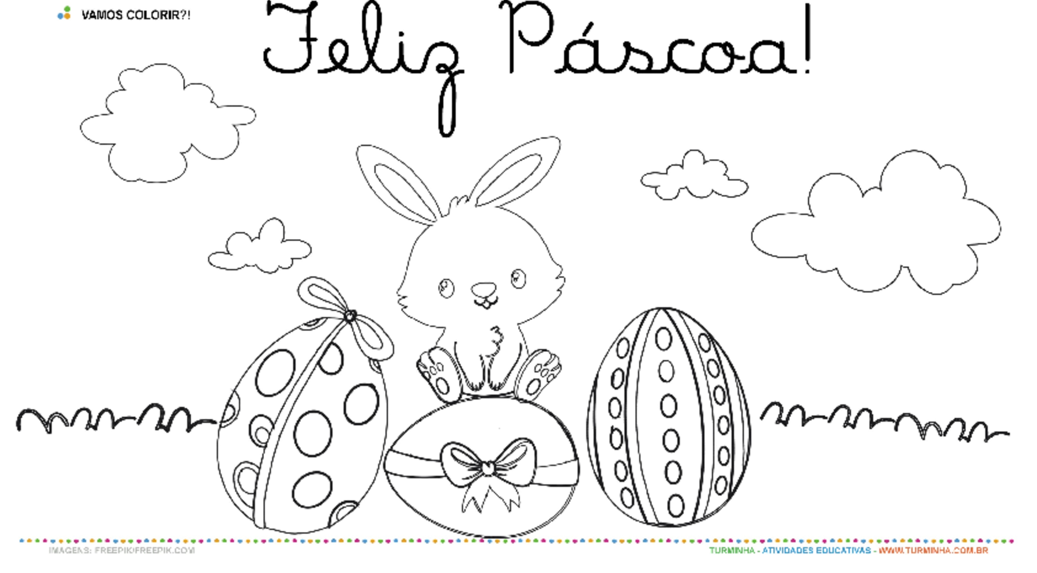 DESENHO PARA COLORIR DA PÁSCOA - Atividades para a Educação Infantil -  Cantinho do Saber