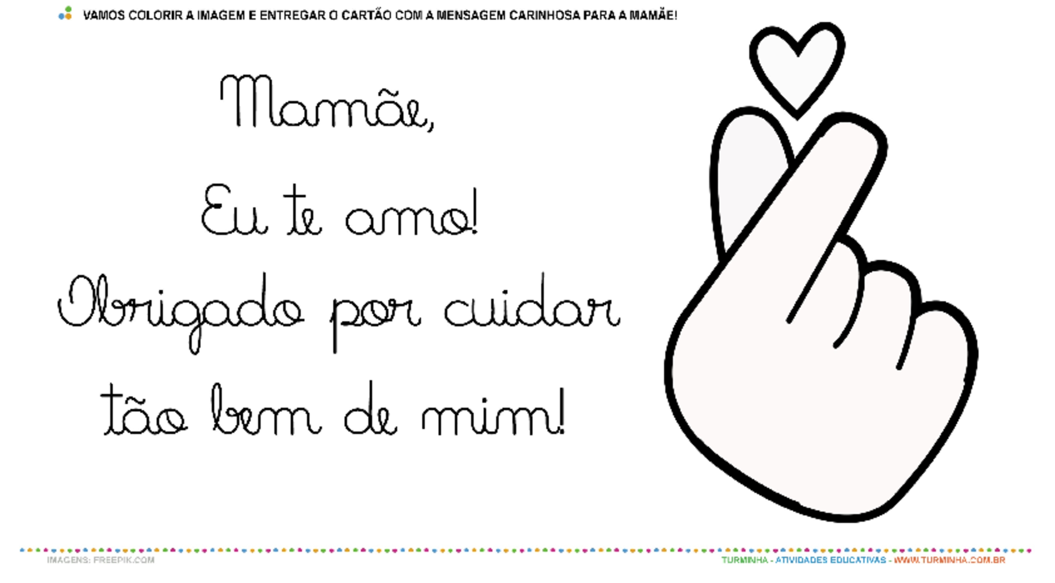 Um Cartão de Amor para a Mamãe – Pintura e Colagem - atividade educativa para Creche (0 a 3 anos)