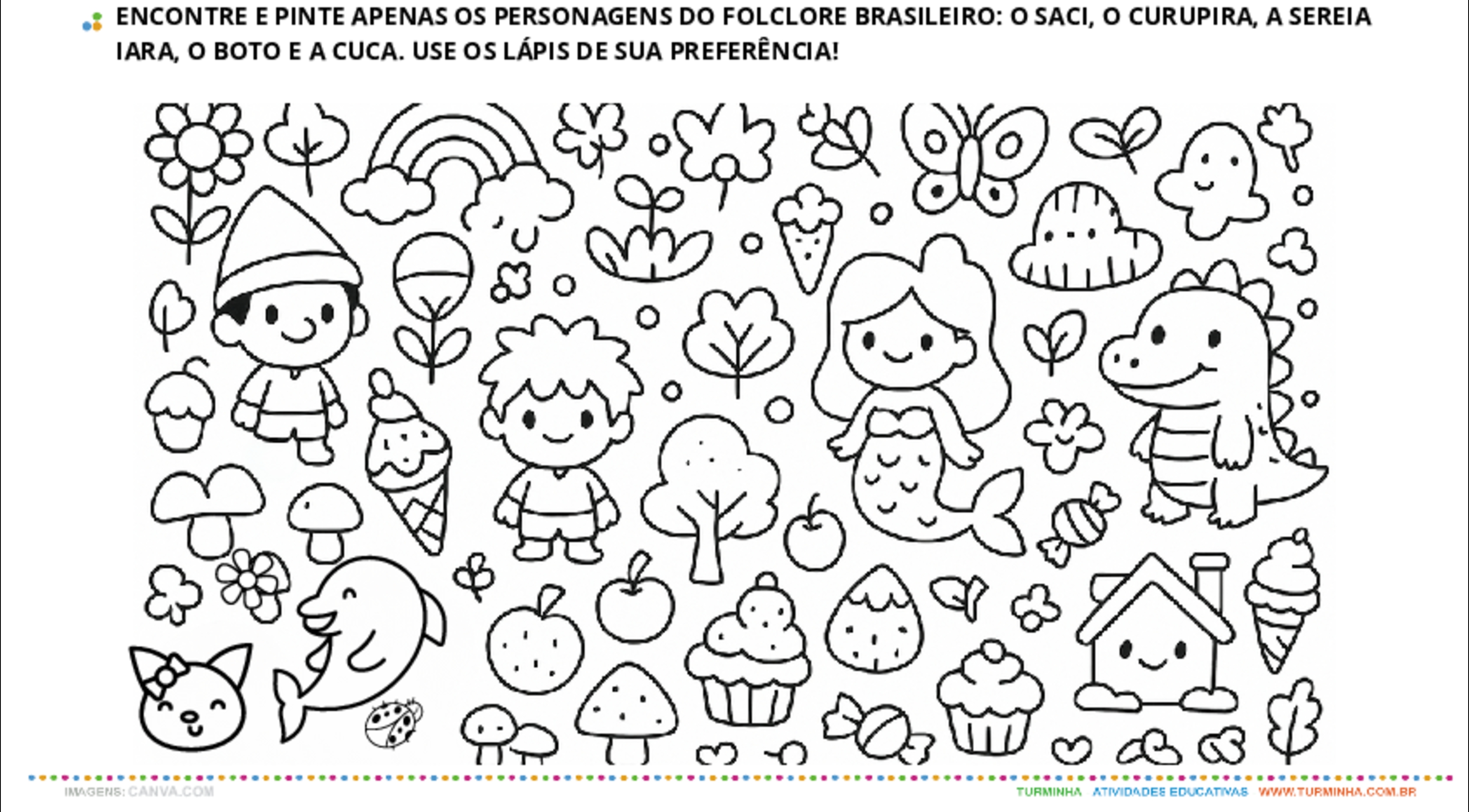 Descobrindo o Folclore Brasileiro! - atividade educativa para Pré-Escola (4 e 5 anos)