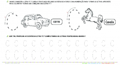 Letra C de forma maiúscula e minúscula