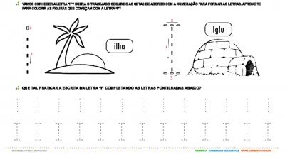 Letra I de forma maiúscula e minúscula