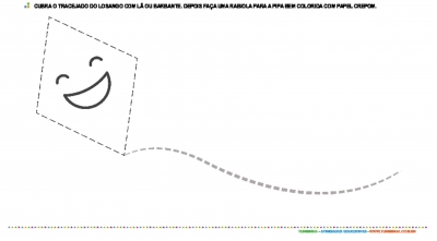 Colagem sobre os pontilhados - pipa