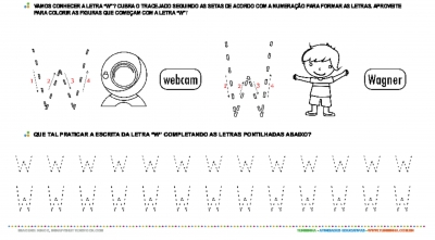 Letra W de forma maiúscula e minúscula