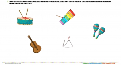 Explorando sons com instrumentos musicais