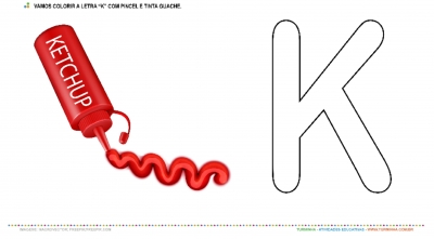 O Ketchup e a Letra “K” – Pintura com guache