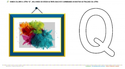 O Quadro e a Letra “Q” – Pintura e Carimbo