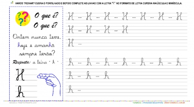 A Letra “H” Cursiva - Caligrafia