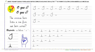 A Letra “I” Cursiva - Caligrafia