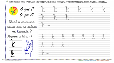 A Letra “K” Cursiva - Caligrafia