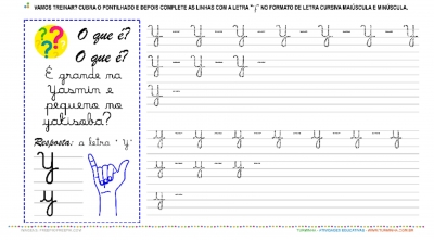 A Letra “Y” Cursiva – Caligrafia